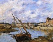 尤金 布丹 : Trouville, the Inner Port, Low Tide